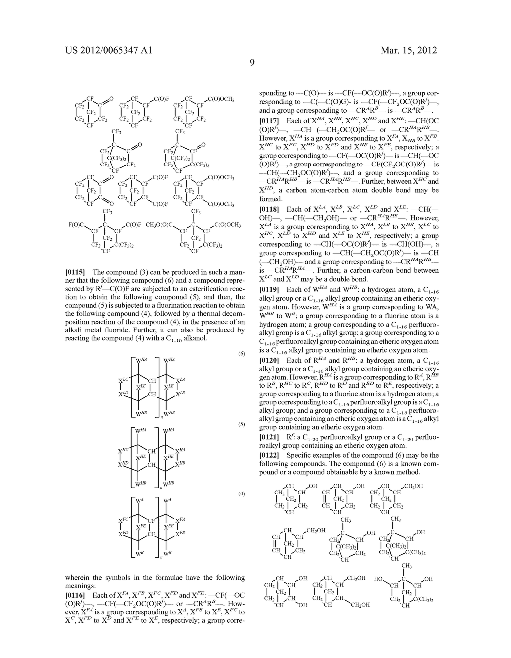 FLUOROCOMPOUND HAVING HIGHLY FLUORINATED NORBORNANE STRUCTURE,     FLUOROPOLYMER, AND THEIR PRODUCTION PROCESSES - diagram, schematic, and image 10