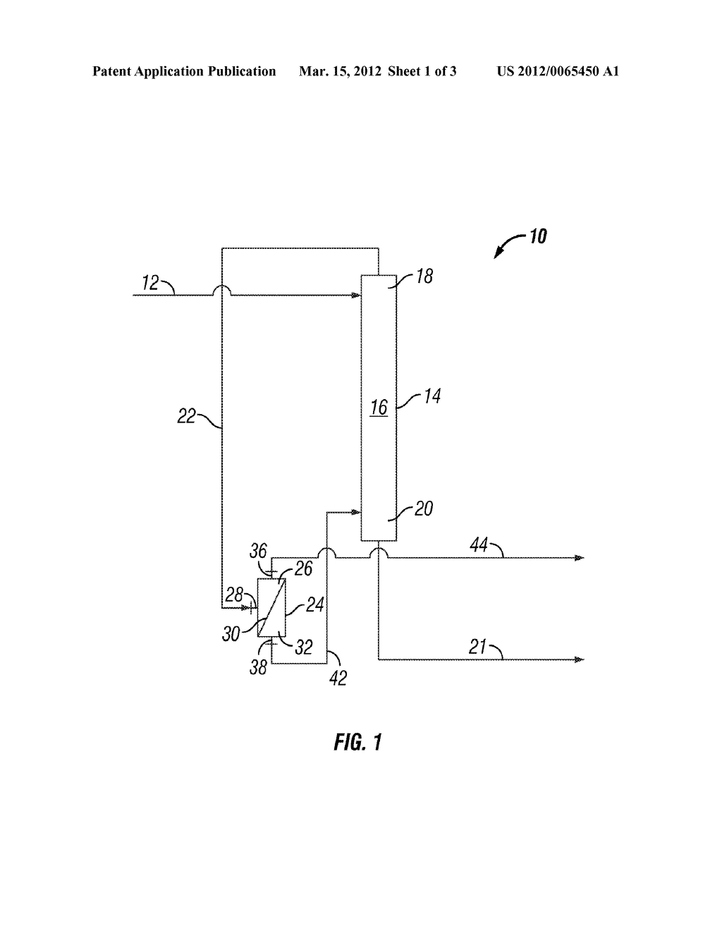 PROCESS THAT UTILIZES COMBINED DISTILLATION AND MEMBRANE SEPARATION IN THE     SEPARATION OF AN ACIDIC CONTAMINANT FROM A LIGHT HYDROCARBON GAS STREAM - diagram, schematic, and image 02