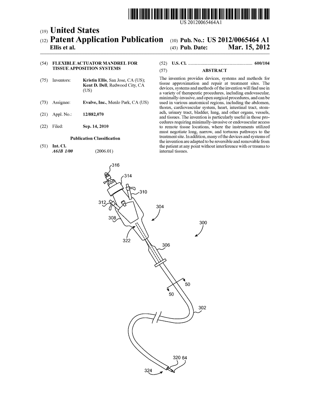 FLEXIBLE ACTUATOR MANDREL FOR TISSUE APPOSITION SYSTEMS - diagram, schematic, and image 01