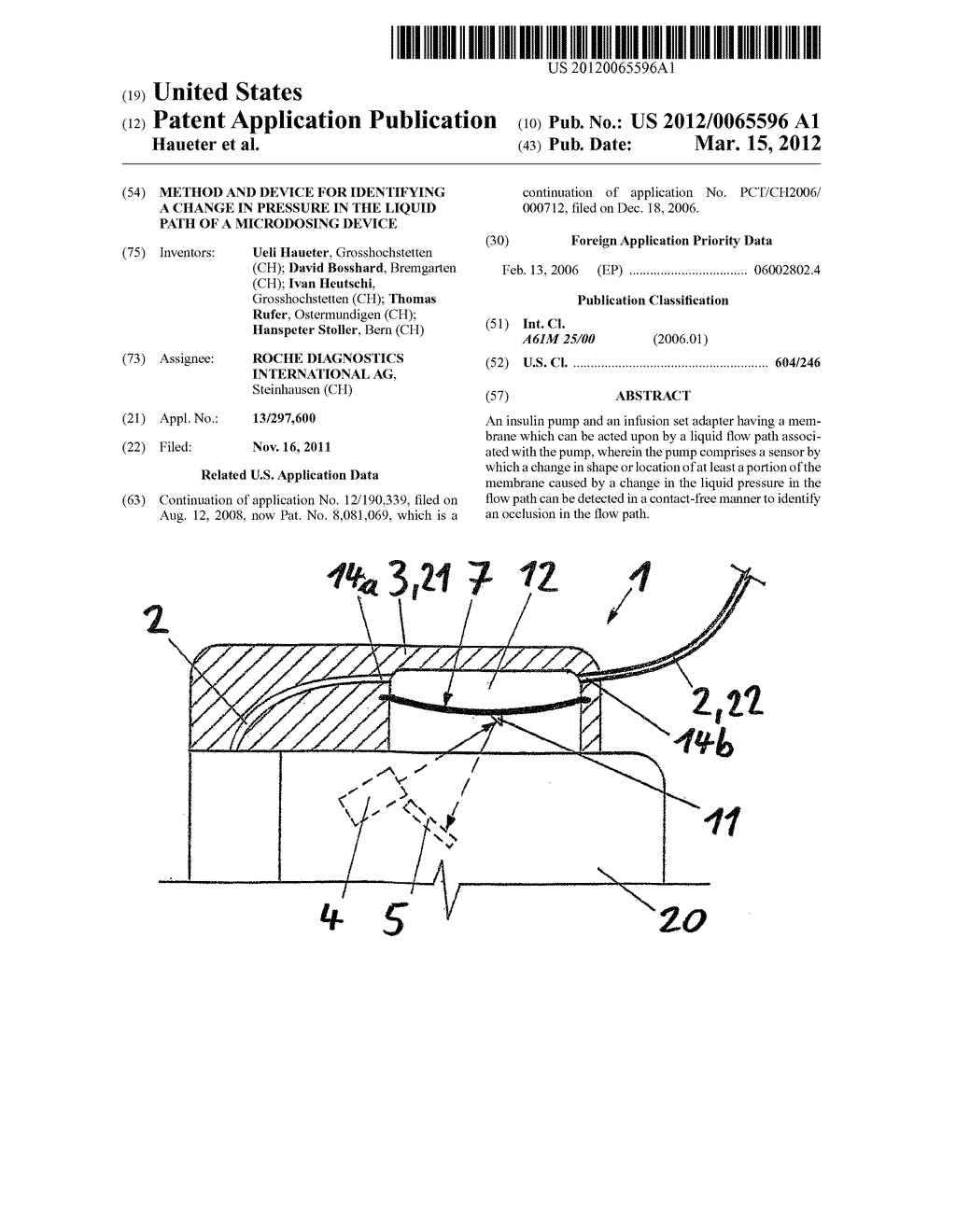 METHOD AND DEVICE FOR IDENTIFYING A CHANGE IN PRESSURE IN THE LIQUID PATH     OF A MICRODOSING DEVICE - diagram, schematic, and image 01