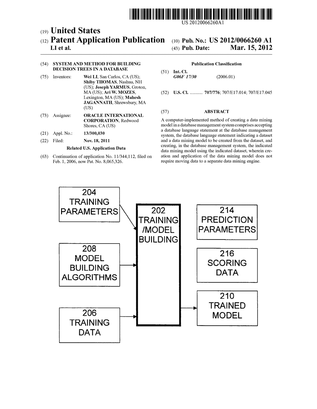 System And Method For Building Decision Trees In A Database - diagram, schematic, and image 01