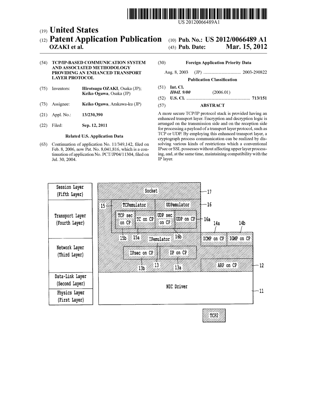 TCP/IP-BASED COMMUNICATION SYSTEM AND ASSOCIATED METHODOLOGY PROVIDING AN     ENHANCED TRANSPORT LAYER PROTOCOL - diagram, schematic, and image 01