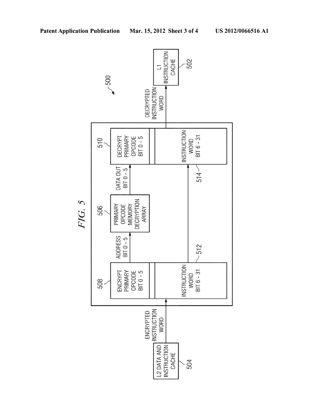 METHOD FOR FAST DECRYPTION OF PROCESSOR INSTRUCTIONS - diagram, schematic, and image 04