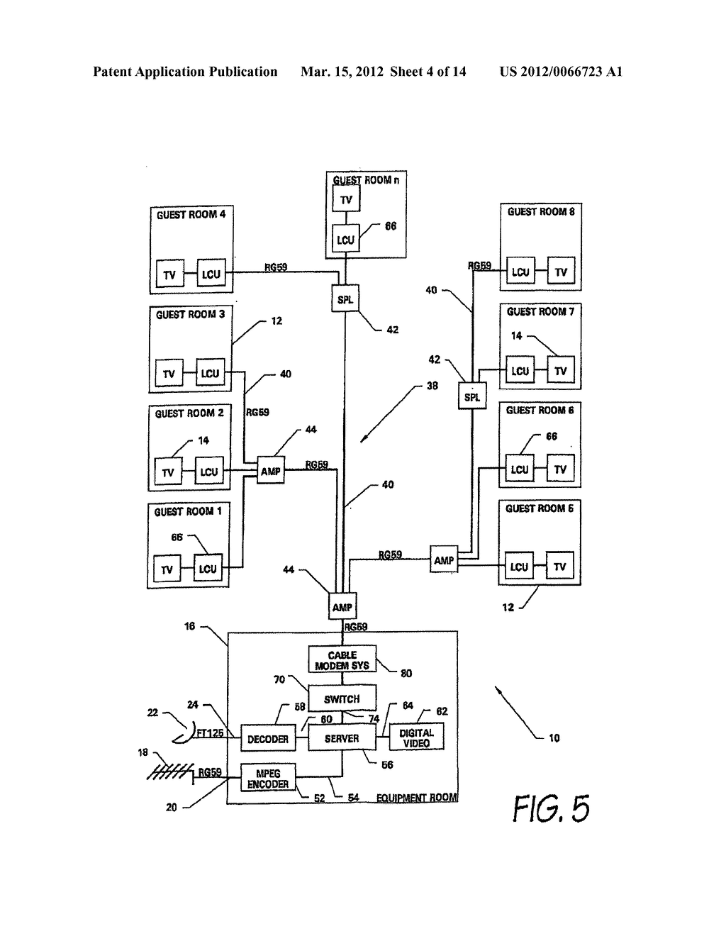 SYSTEM FOR AND METHOD OF DISTRIBUTING TELEVISION, VIDEO AND OTHER SIGNALS - diagram, schematic, and image 05