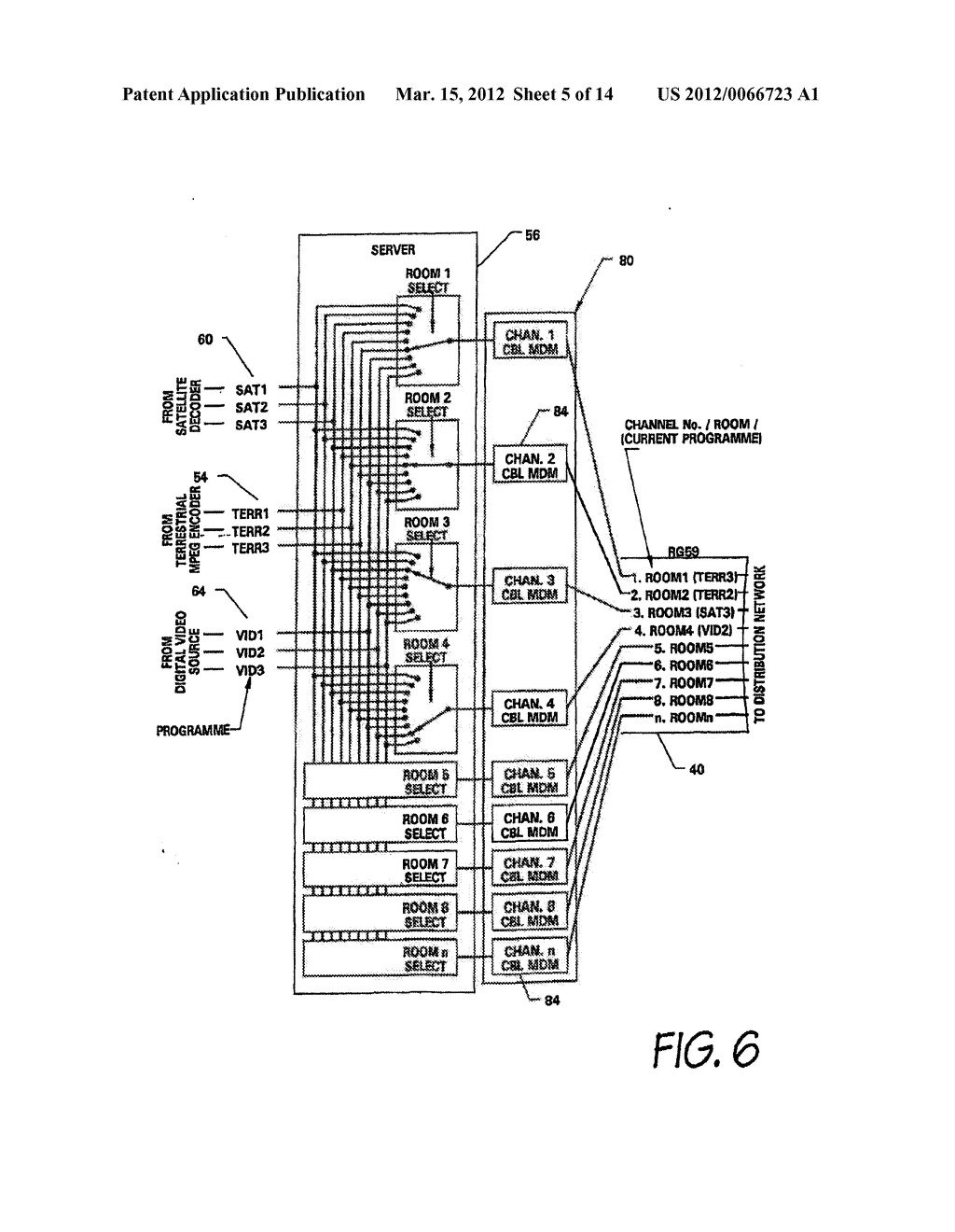 SYSTEM FOR AND METHOD OF DISTRIBUTING TELEVISION, VIDEO AND OTHER SIGNALS - diagram, schematic, and image 06