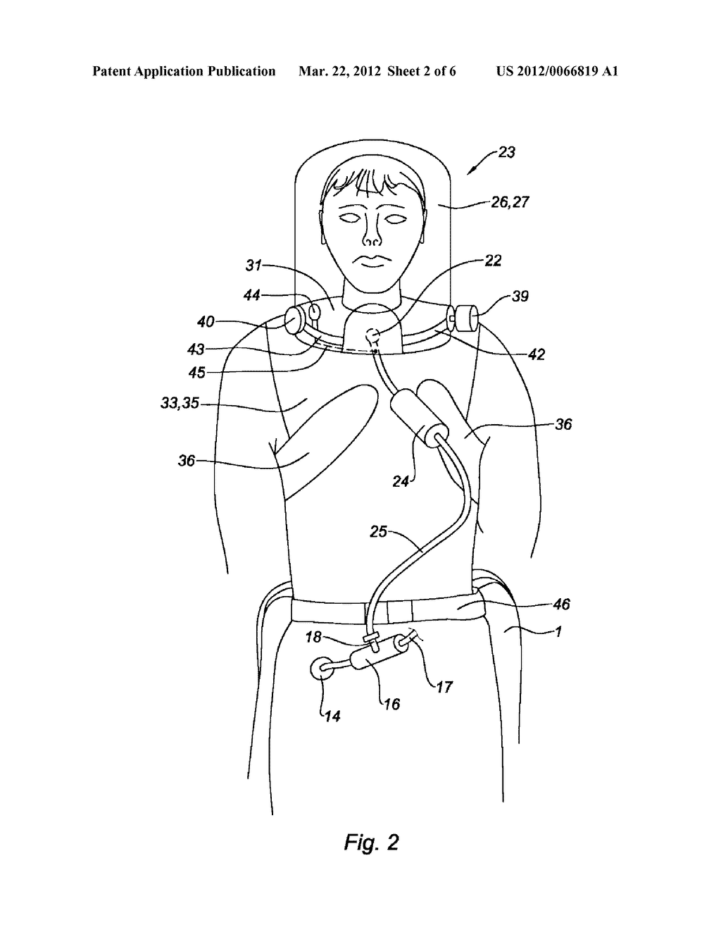 ASSEMBLY FOR PROTECTING AN INDIVIDUAL, COMPRISING AN INSULATION SUIT - diagram, schematic, and image 03