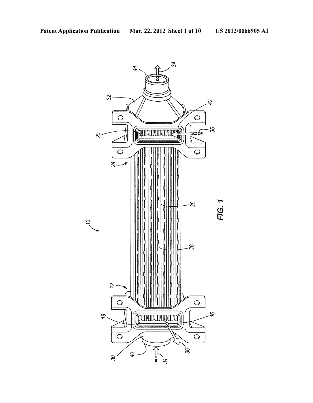 HEAT EXCHANGER HAVING A CONTOURED  INSERT AND METHOD OF ASSEMBLING THE     SAME - diagram, schematic, and image 02