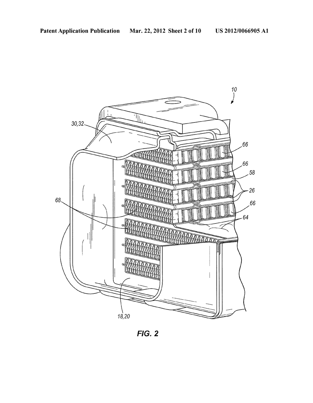 HEAT EXCHANGER HAVING A CONTOURED  INSERT AND METHOD OF ASSEMBLING THE     SAME - diagram, schematic, and image 03