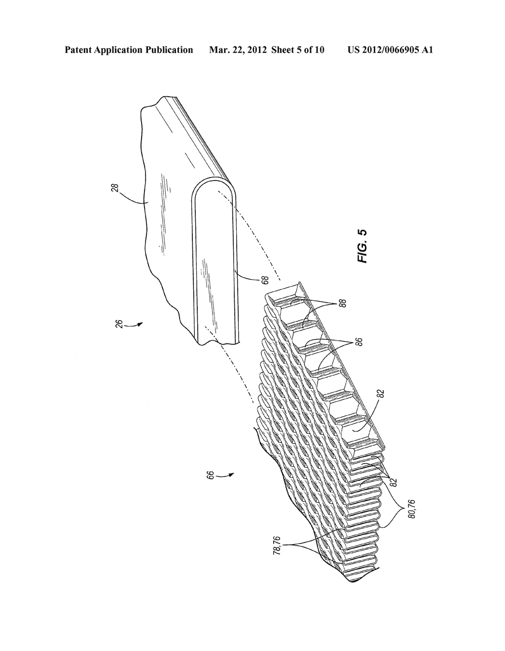 HEAT EXCHANGER HAVING A CONTOURED  INSERT AND METHOD OF ASSEMBLING THE     SAME - diagram, schematic, and image 06