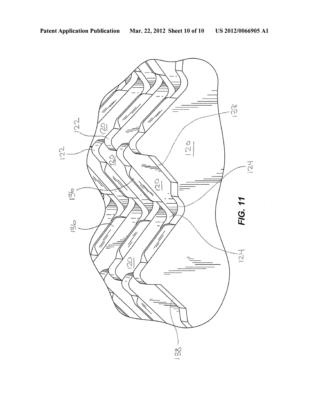 HEAT EXCHANGER HAVING A CONTOURED  INSERT AND METHOD OF ASSEMBLING THE     SAME - diagram, schematic, and image 11