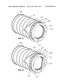 FILTER ELEMENT WITH FEATURES TO IMPROVE PRE-CLEANING PERFORMANCE, SEALING,     AND STRUCTURAL SUPPORT diagram and image