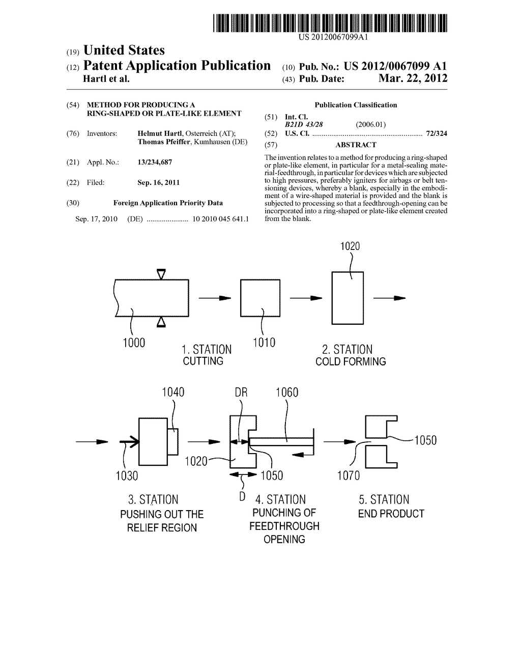 METHOD FOR PRODUCING A RING-SHAPED OR PLATE-LIKE ELEMENT - diagram, schematic, and image 01