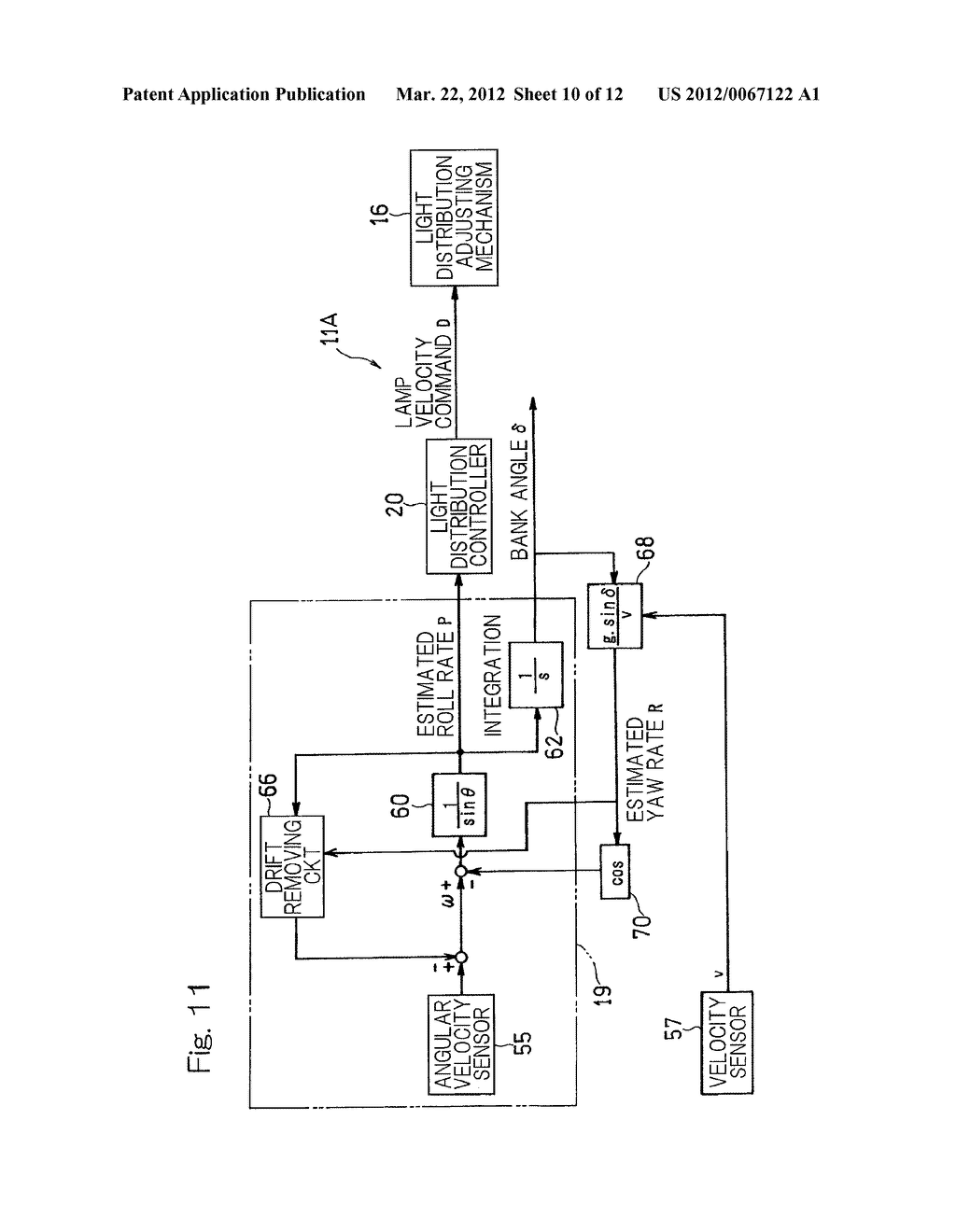 BANK ANGLE DETECTING DEVICE FOR VEHICLE - diagram, schematic, and image 11