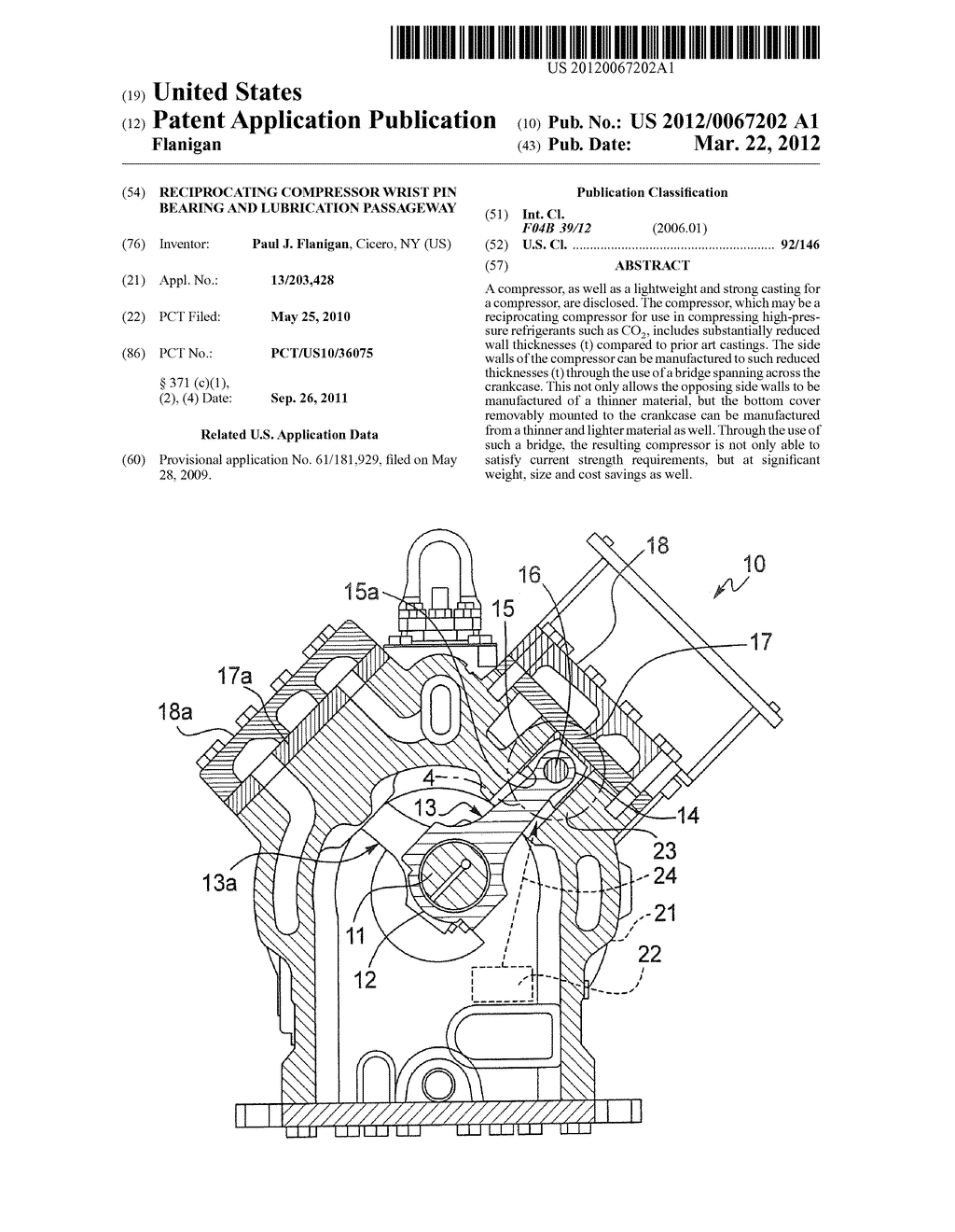 Reciprocating Compressor Wrist Pin Bearing and Lubrication Passageway - diagram, schematic, and image 01