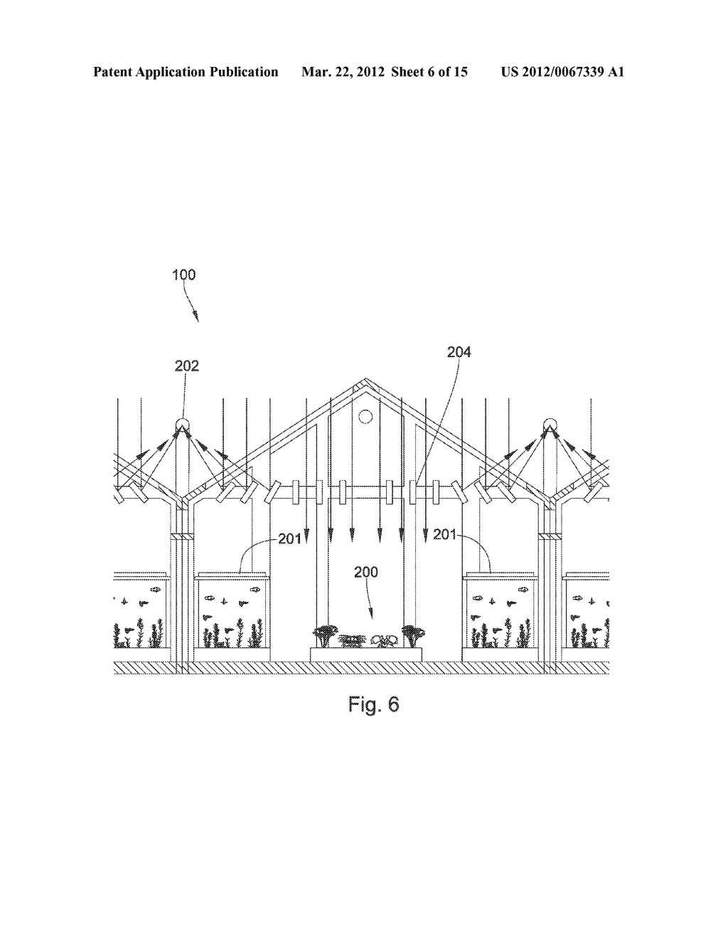 Rotatable Panels on an Exterior of a Structure that Directs Solar Energy     within the Structure - diagram, schematic, and image 07