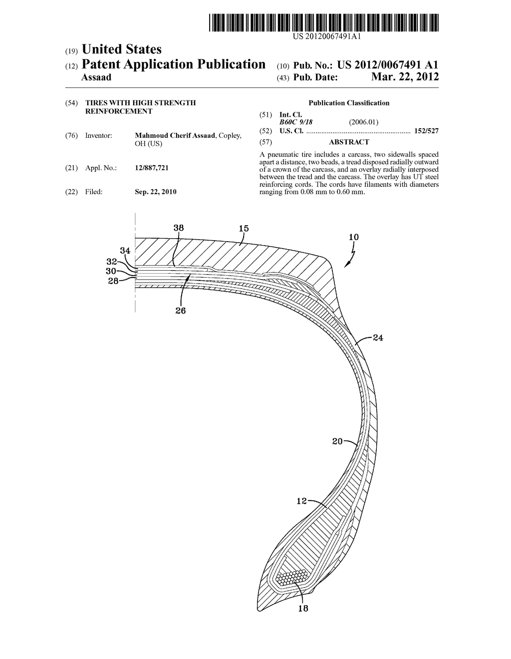 TIRES WITH HIGH STRENGTH REINFORCEMENT - diagram, schematic, and image 01