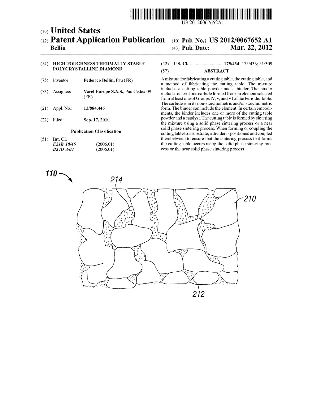 High Toughness Thermally Stable Polycrystalline Diamond - diagram, schematic, and image 01