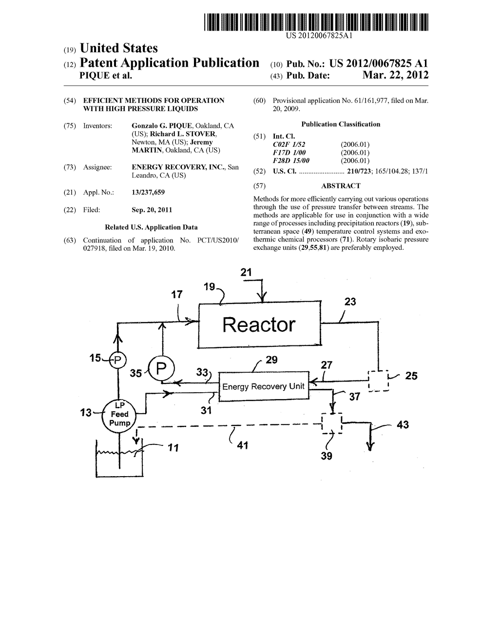 EFFICIENT METHODS FOR OPERATION WITH HIGH PRESSURE LIQUIDS - diagram, schematic, and image 01