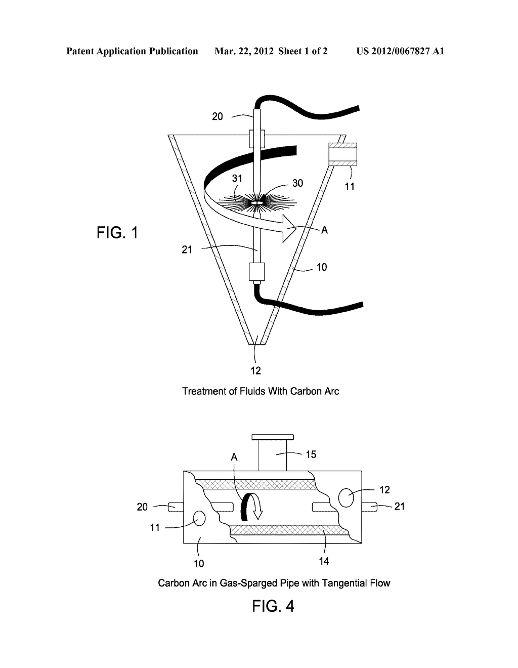 TREATMENT OF FLUIDS WITH WAVE ENERGY FROM A CARBON ARC - diagram, schematic, and image 02