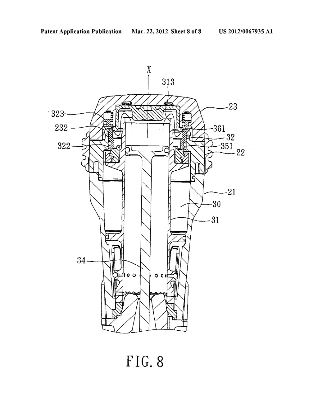 PNEUMATIC NAILING MACHINE WITH A WINDING AIR CHANNEL FOR EXHAUST - diagram, schematic, and image 09