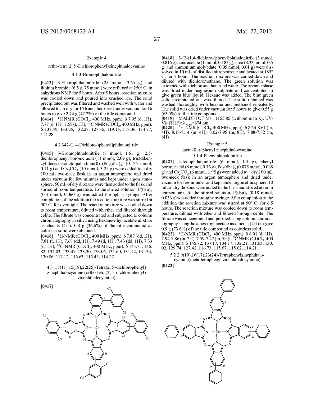 USE OF PHTHALOCYANINE COMPOUNDS WITH ARYL OR HETARYL SUBSTITUENTS IN     ORGANIC SOLAR CELLS - diagram, schematic, and image 31