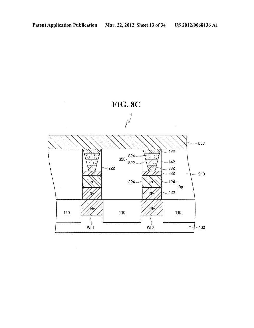 Phase Change Memory Device, Storage System Having the Same and Fabricating     Method Thereof - diagram, schematic, and image 14