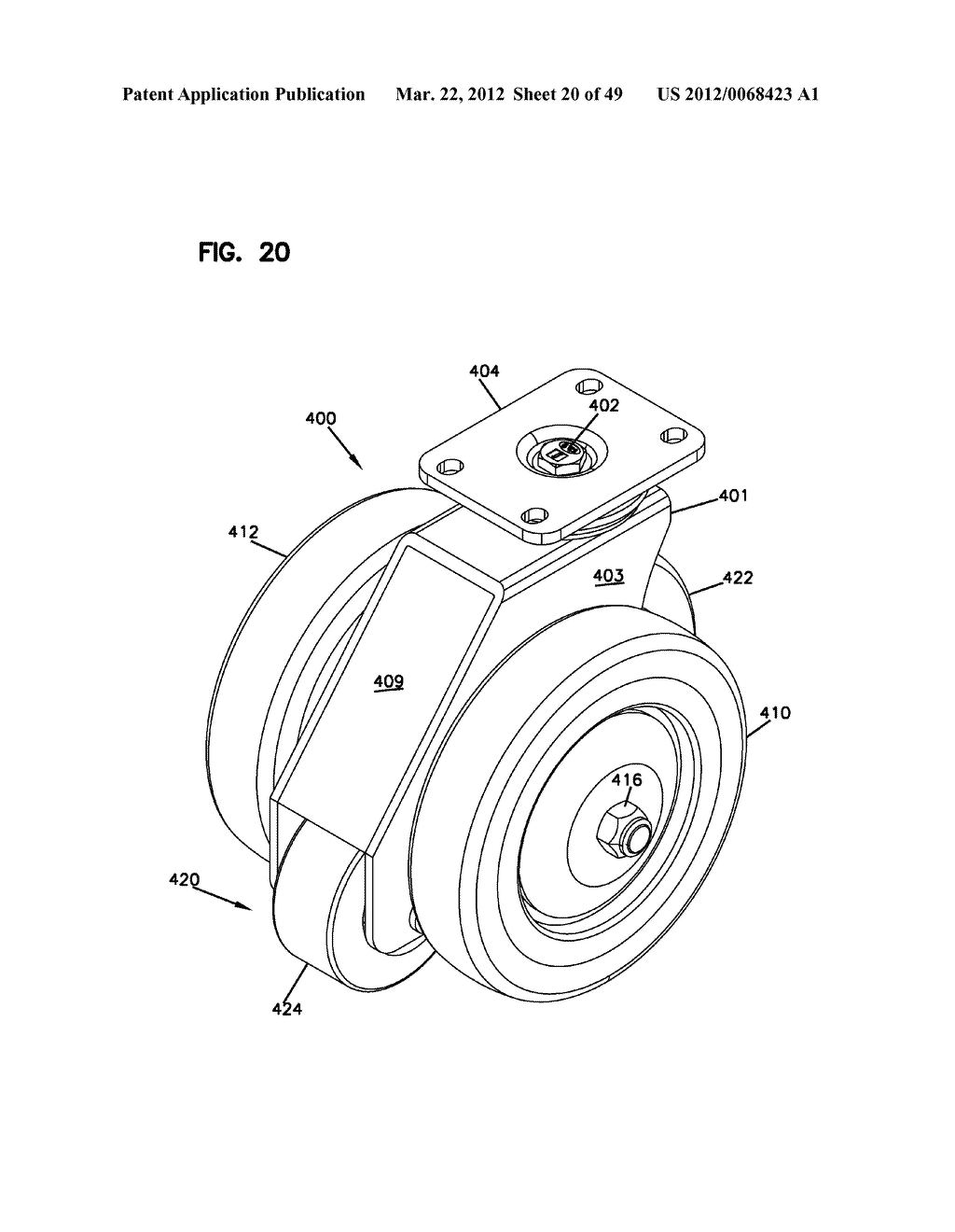 CASTER WHEEL ARRANGEMENTS - diagram, schematic, and image 21