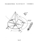 Vertical axis wind turbine generator with sails diagram and image