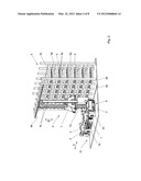 SYSTEM FOR REPLACING A BATTERY OF A GROUND TRANSPORTATION VEHICLE,     PARTICULARLY OF AN UNMANNED HEAVY-DUTY TRANSPORTATION VEHICLE FOR ISO     CONTAINERS diagram and image