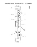 SYSTEM FOR REPLACING A BATTERY OF A GROUND TRANSPORTATION VEHICLE,     PARTICULARLY OF AN UNMANNED HEAVY-DUTY TRANSPORTATION VEHICLE FOR ISO     CONTAINERS diagram and image