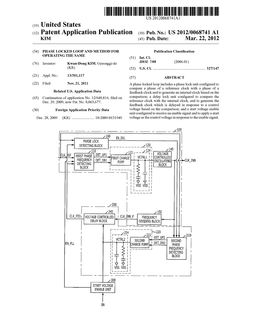 PHASE LOCKED LOOP AND METHOD FOR OPERATING THE SAME - diagram, schematic, and image 01