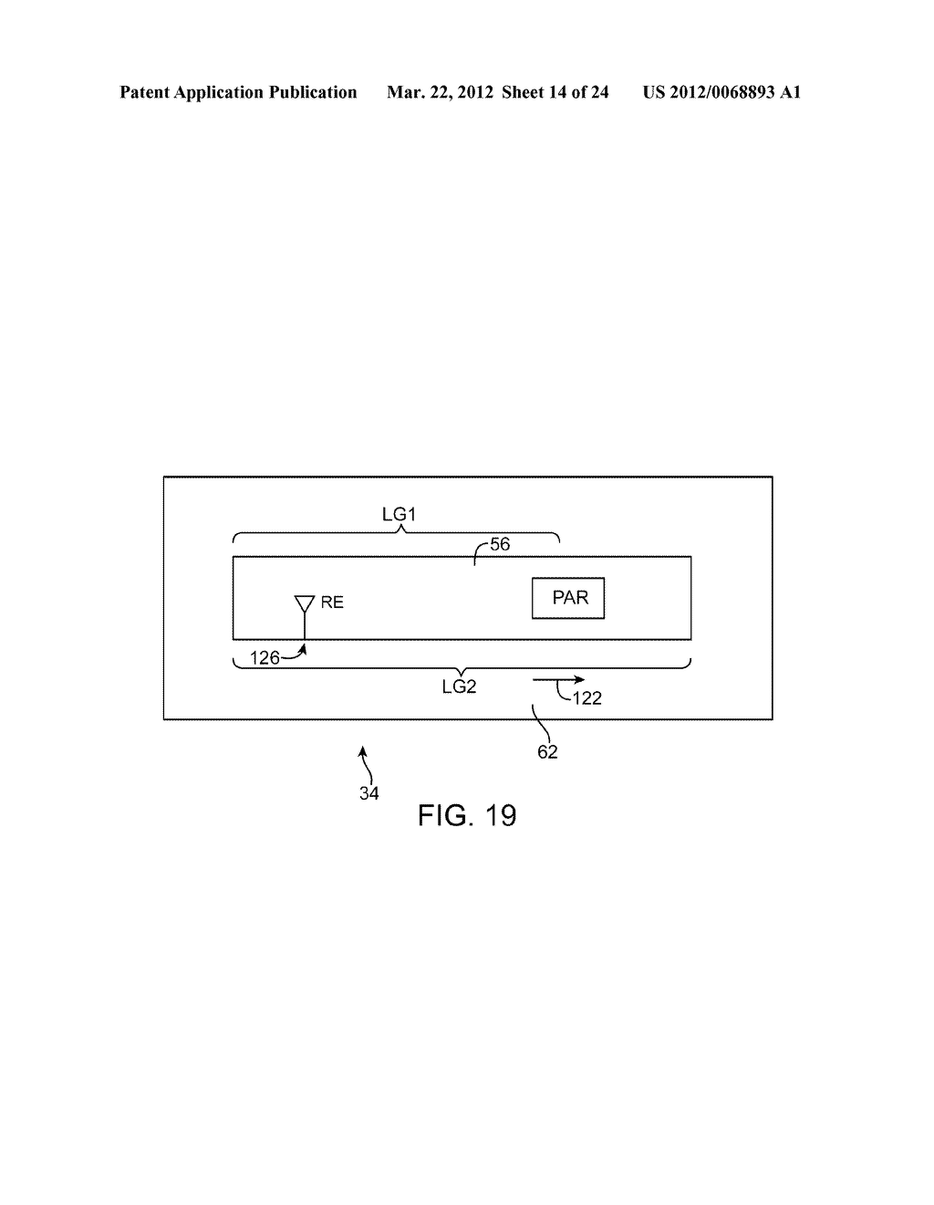 ANTENNA STRUCTURES HAVING RESONATING ELEMENTS AND PARASITIC ELEMENTS     WITHIN SLOTS IN CONDUCTIVE ELEMENTS - diagram, schematic, and image 15