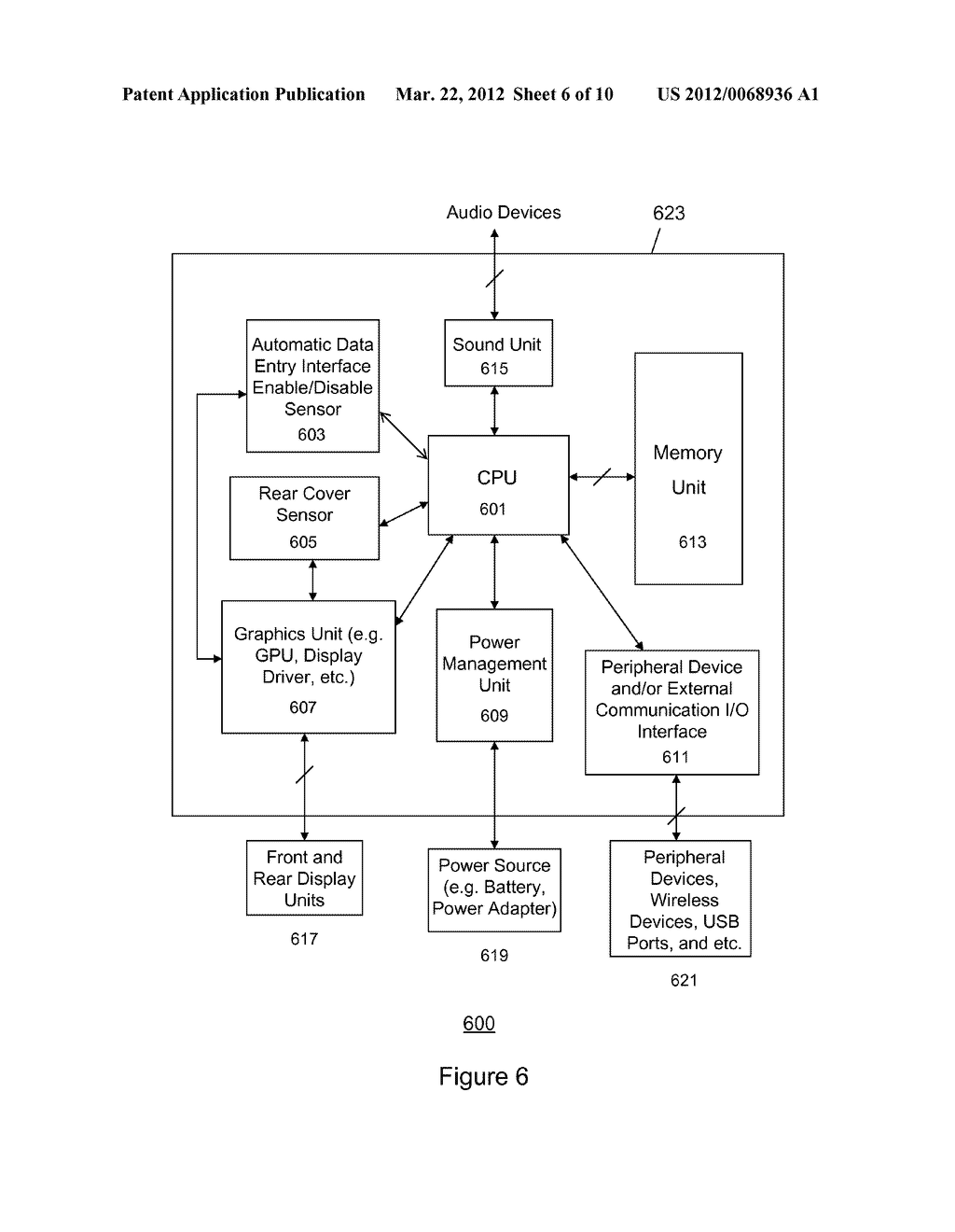 Apparatus and Method for Automatic Enablement of a Rear-Face Entry in a     Mobile Device - diagram, schematic, and image 07