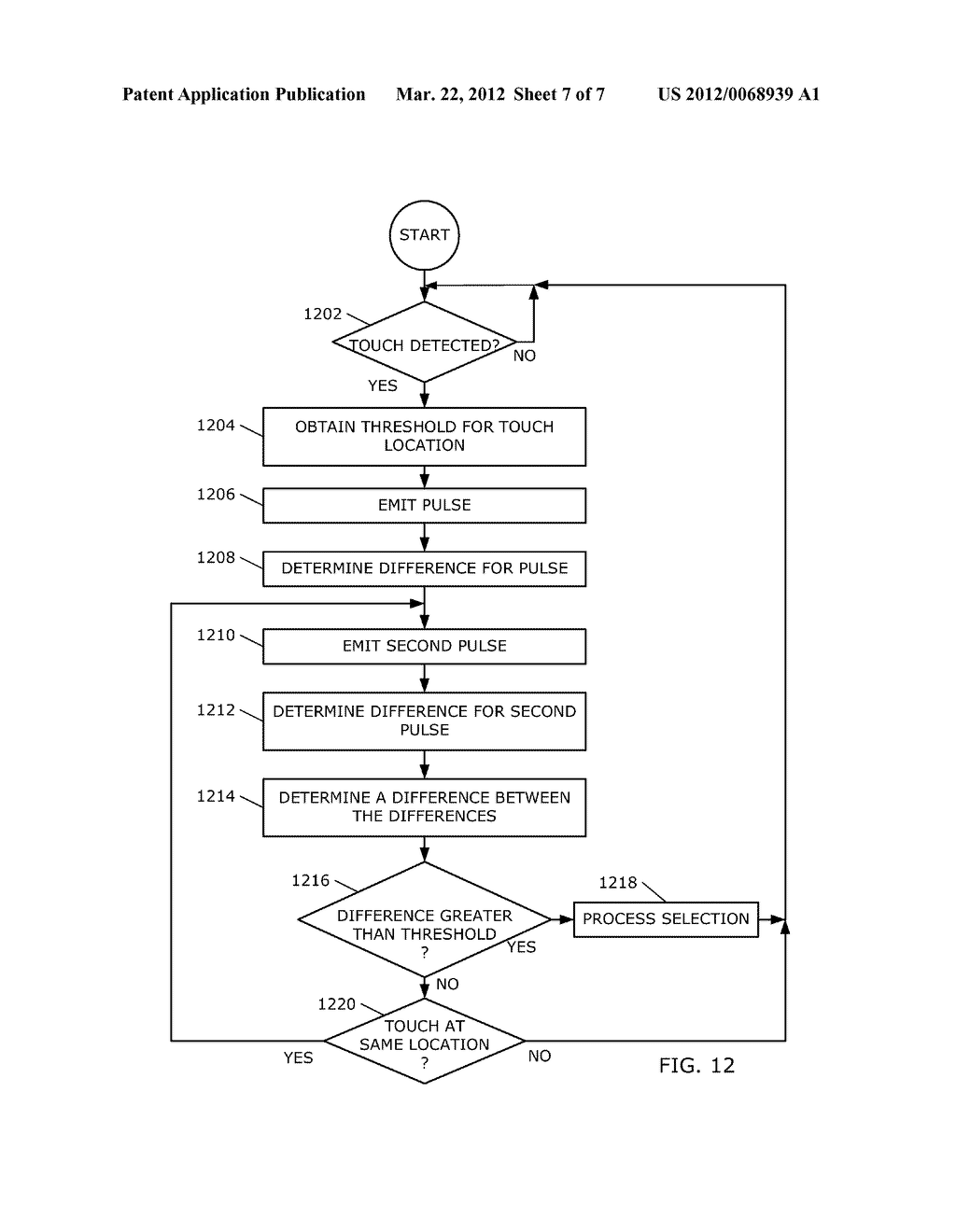 TOUCH-SENSITIVE DISPLAY WITH DEPRESSION DETECTION AND METHOD - diagram, schematic, and image 08