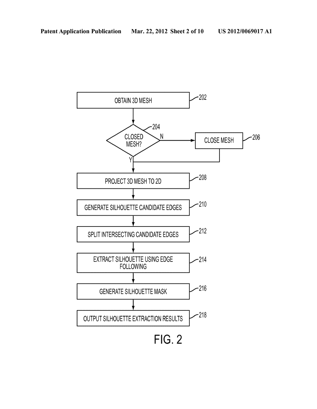 Method and System for Efficient Extraction of a Silhouette of a 3D Mesh - diagram, schematic, and image 03