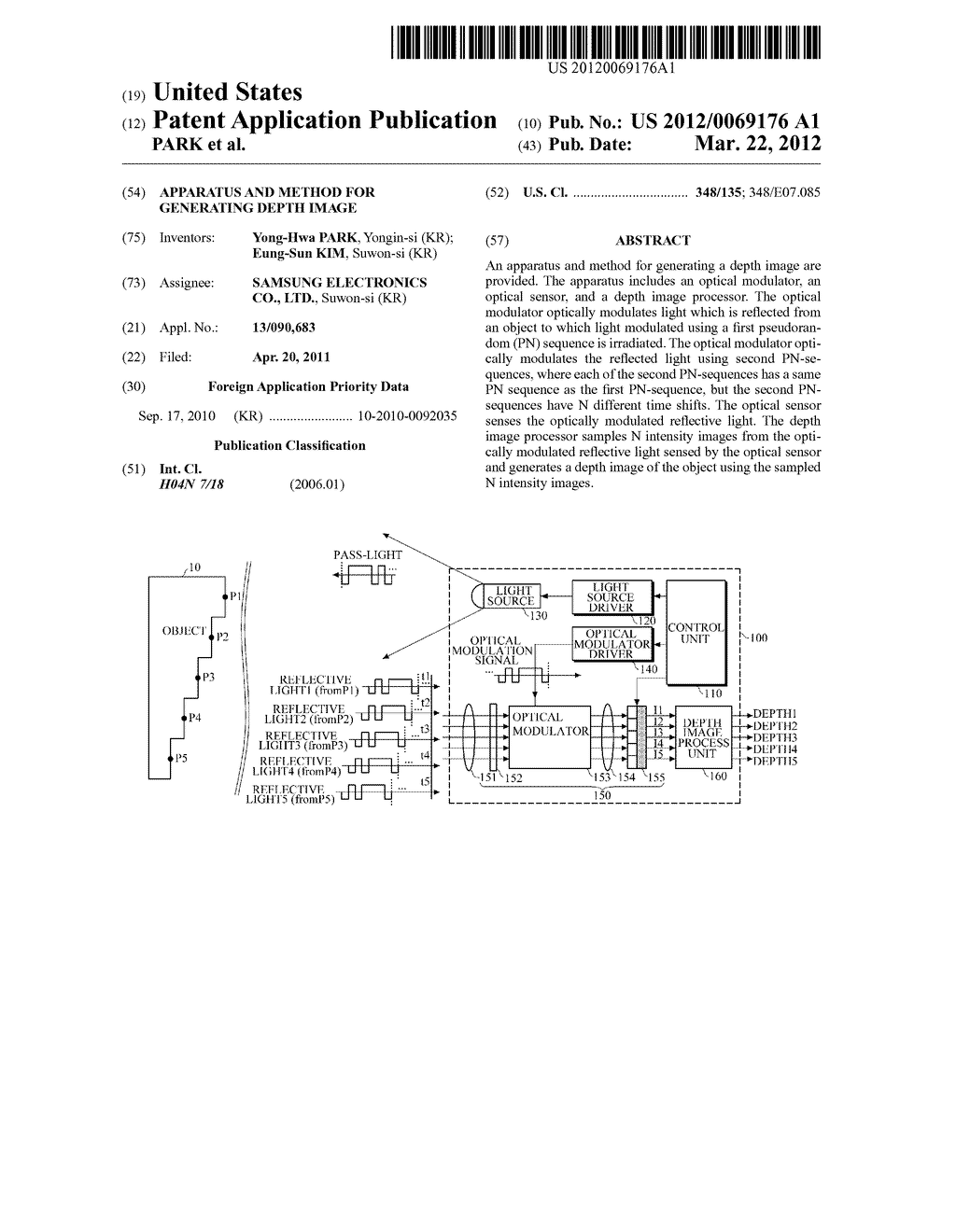 APPARATUS AND METHOD FOR GENERATING DEPTH IMAGE - diagram, schematic, and image 01