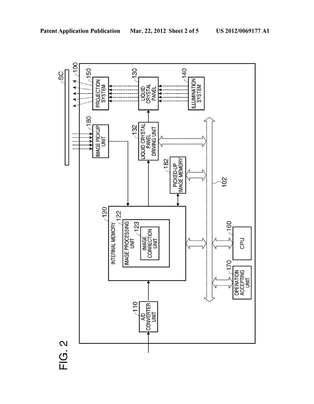 PROJECTOR AND CONTROL METHOD FOR PROJECTOR - diagram, schematic, and image 03