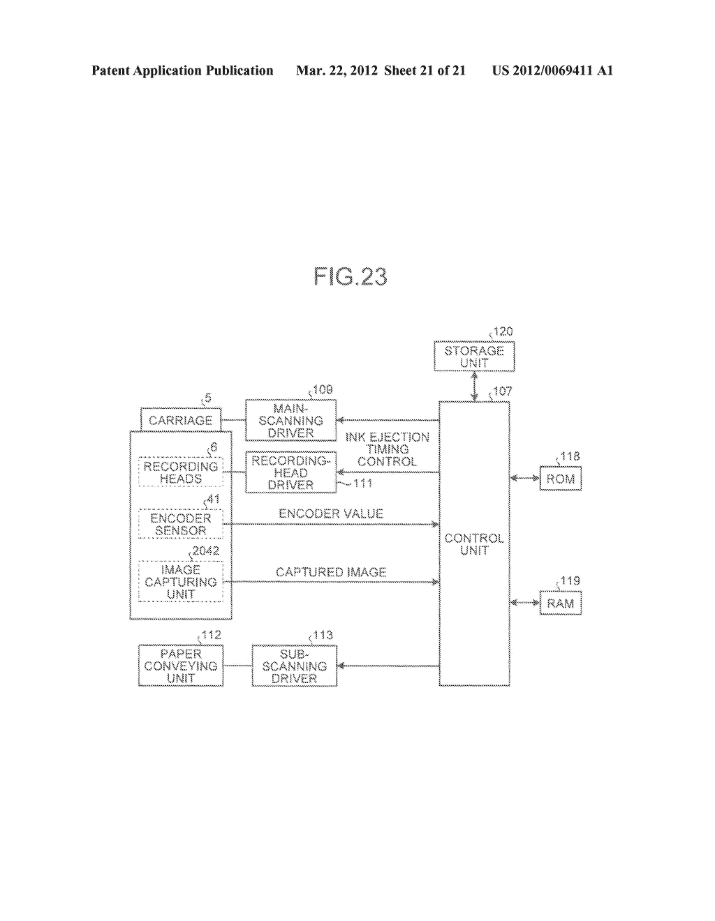 IMAGE CAPTURING DEVICE AND RECORDING APPARATUS - diagram, schematic, and image 22