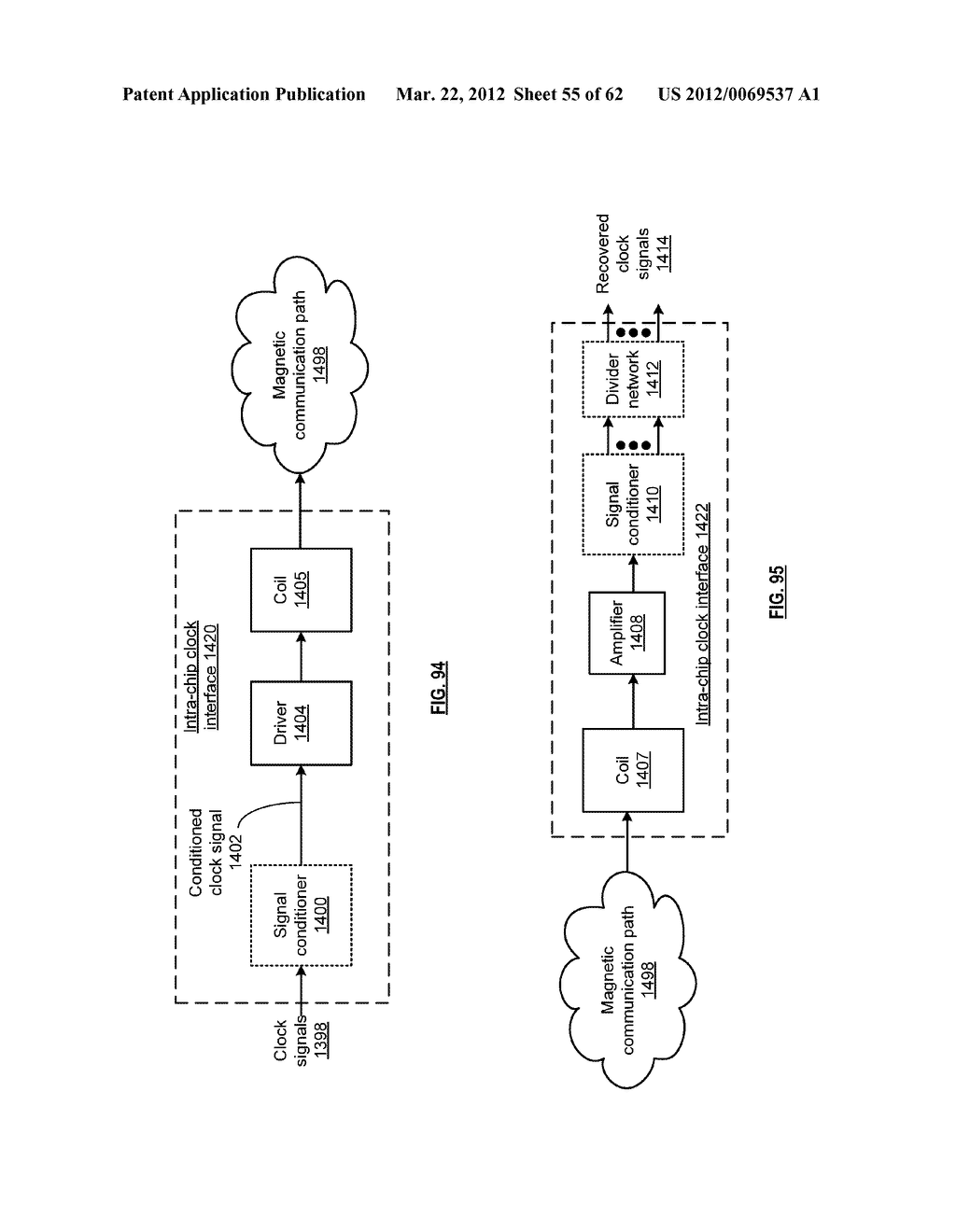 INTEGRATED CIRCUIT WITH INTRA-CHIP CLOCK INTERFACE AND METHODS FOR USE     THEREWITH - diagram, schematic, and image 56