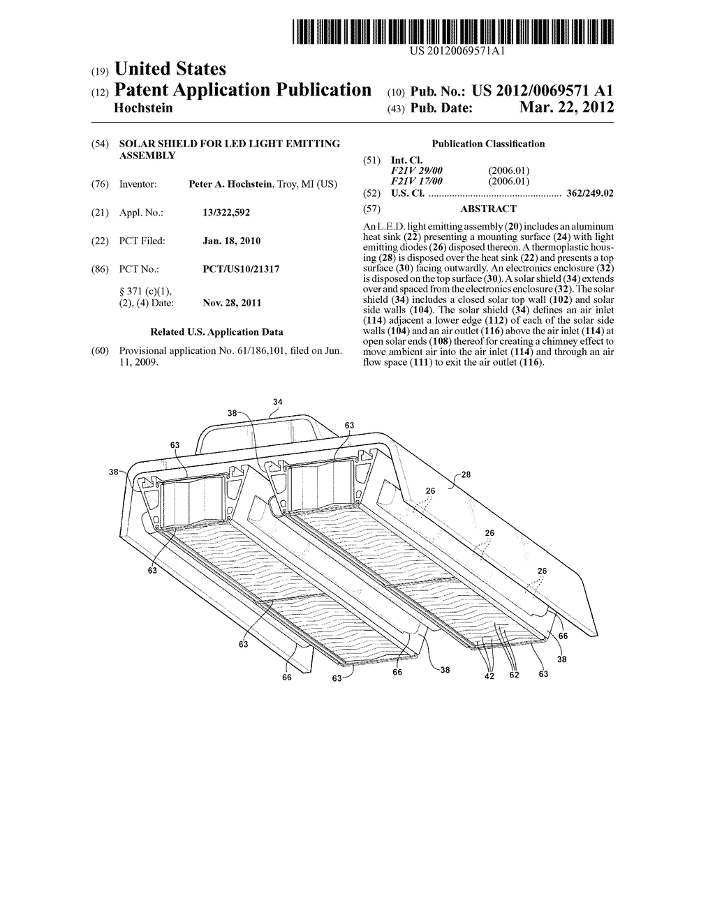 SOLAR SHIELD FOR LED LIGHT EMITTING ASSEMBLY - diagram, schematic, and image 01