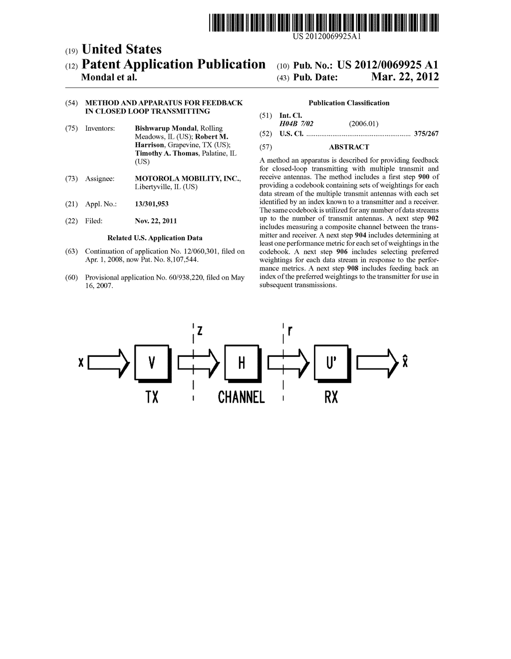 METHOD AND APPARATUS FOR FEEDBACK IN CLOSED LOOP TRANSMITTING - diagram, schematic, and image 01