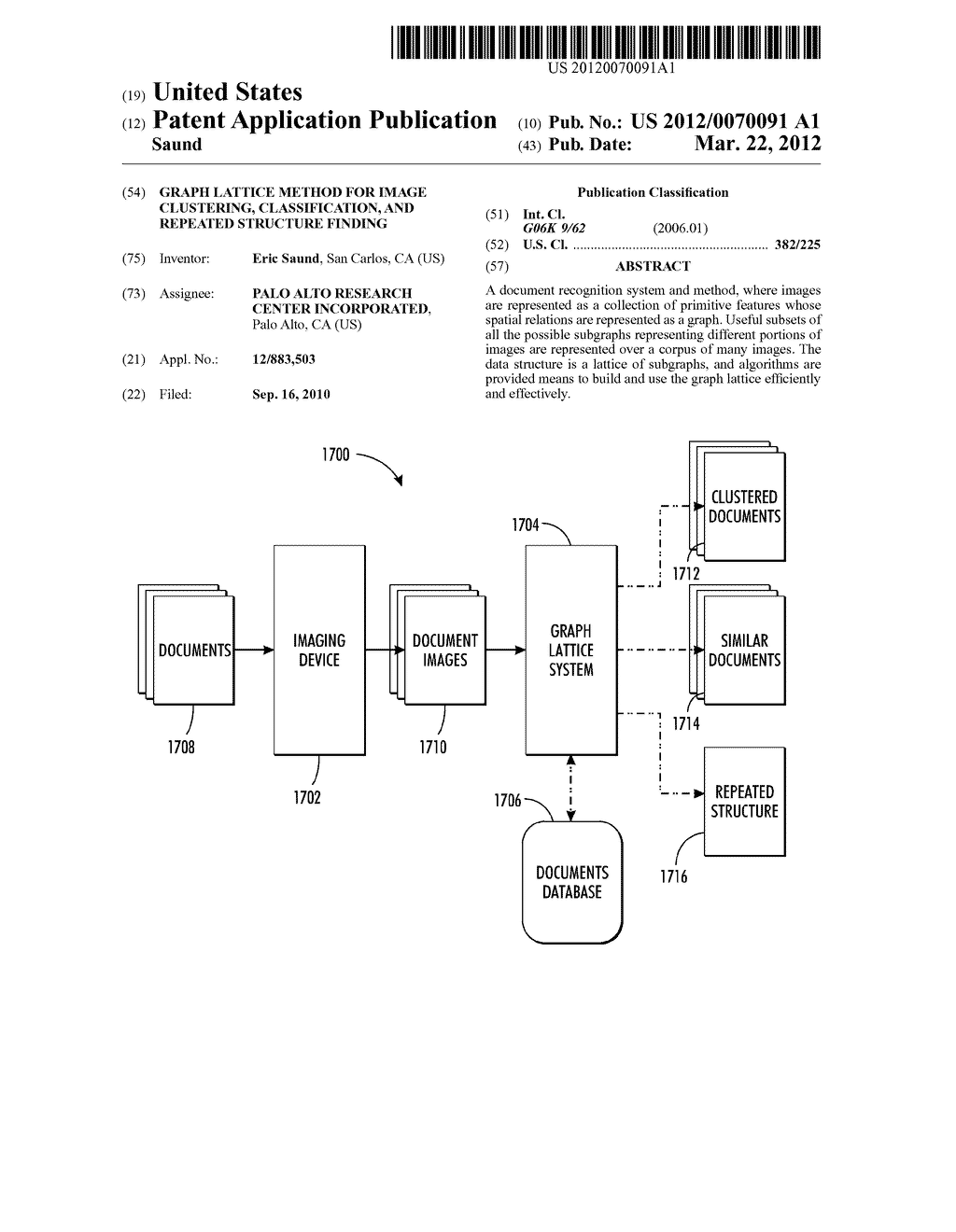 GRAPH LATTICE METHOD FOR IMAGE CLUSTERING, CLASSIFICATION, AND REPEATED     STRUCTURE FINDING - diagram, schematic, and image 01