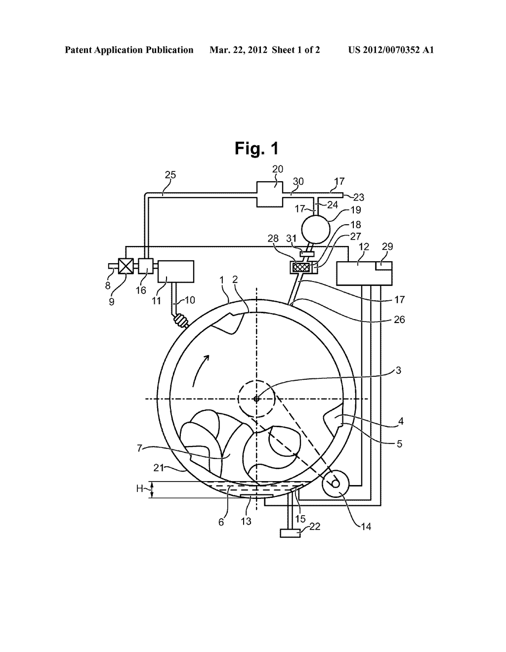 HOUSEHOLD APPLIANCE HAVING AN OZONE GENERATOR AND AN OZONE ELIMINATING     DEVICE, AND RELATED METHOD - diagram, schematic, and image 02