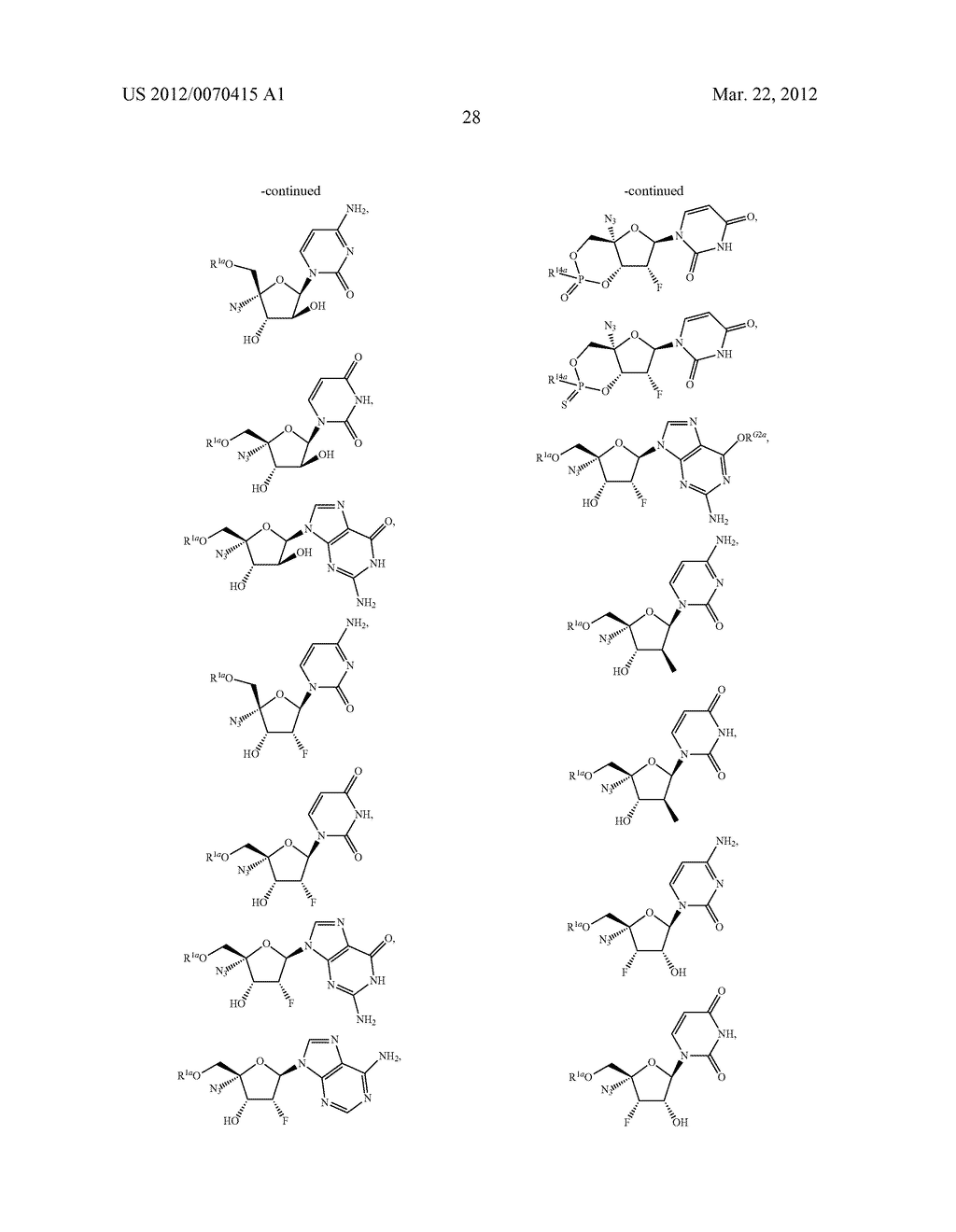 AZIDO NUCLEOSIDES AND NUCLEOTIDE ANALOGS - diagram, schematic, and image 30