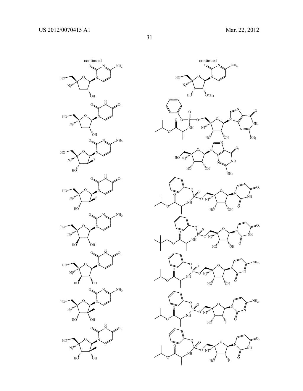 AZIDO NUCLEOSIDES AND NUCLEOTIDE ANALOGS - diagram, schematic, and image 33