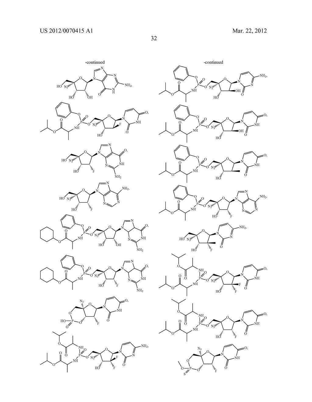 AZIDO NUCLEOSIDES AND NUCLEOTIDE ANALOGS - diagram, schematic, and image 34