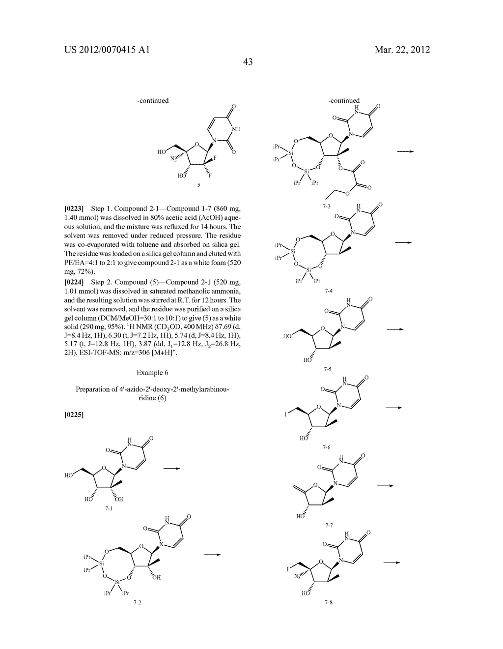 AZIDO NUCLEOSIDES AND NUCLEOTIDE ANALOGS - diagram, schematic, and image 45