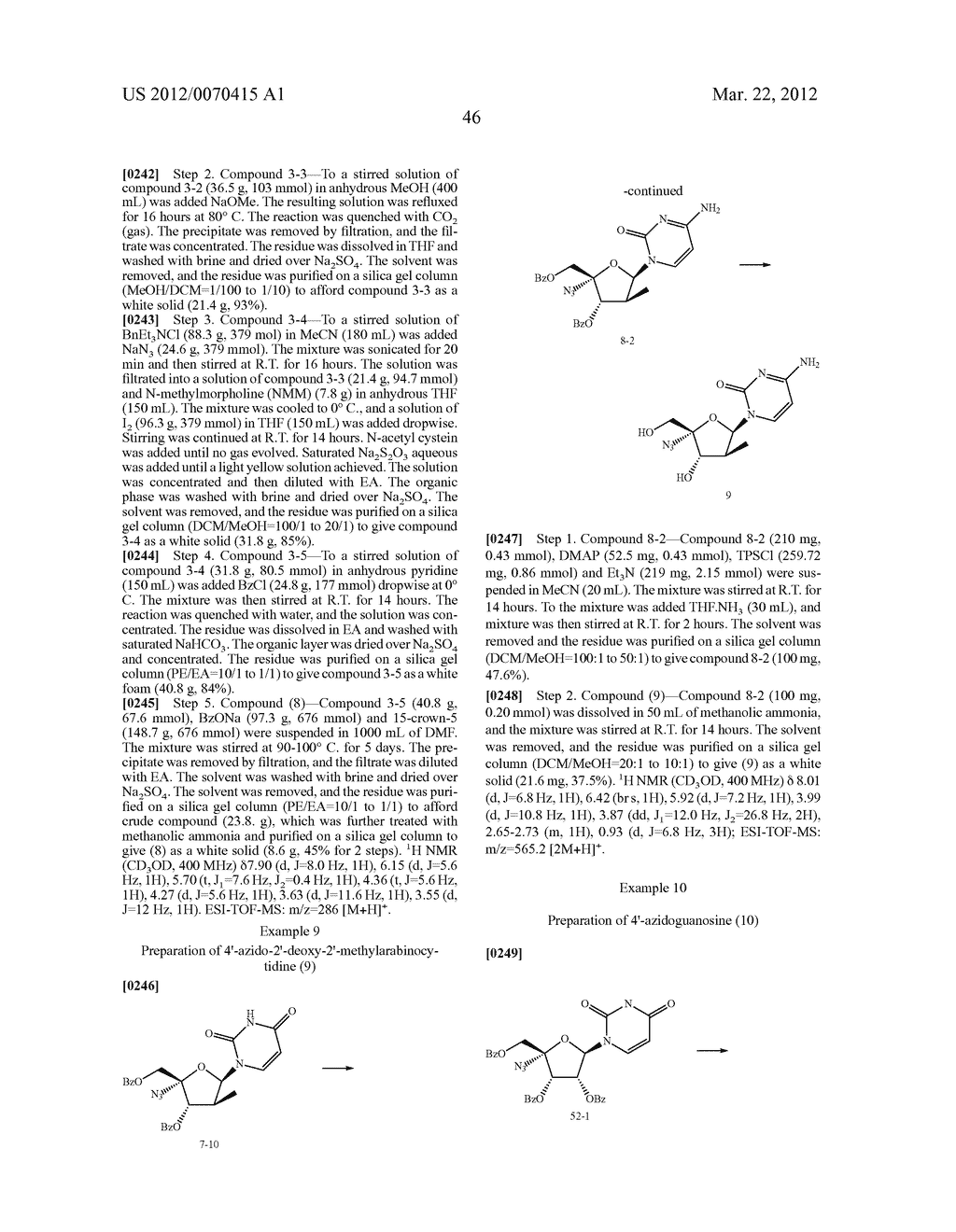 AZIDO NUCLEOSIDES AND NUCLEOTIDE ANALOGS - diagram, schematic, and image 48
