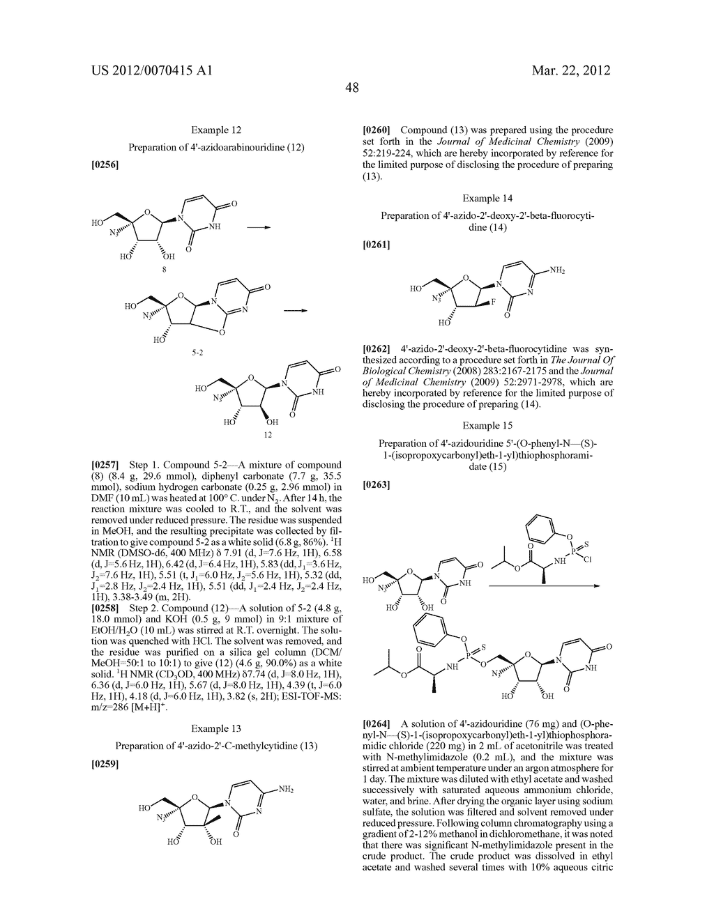 AZIDO NUCLEOSIDES AND NUCLEOTIDE ANALOGS - diagram, schematic, and image 50
