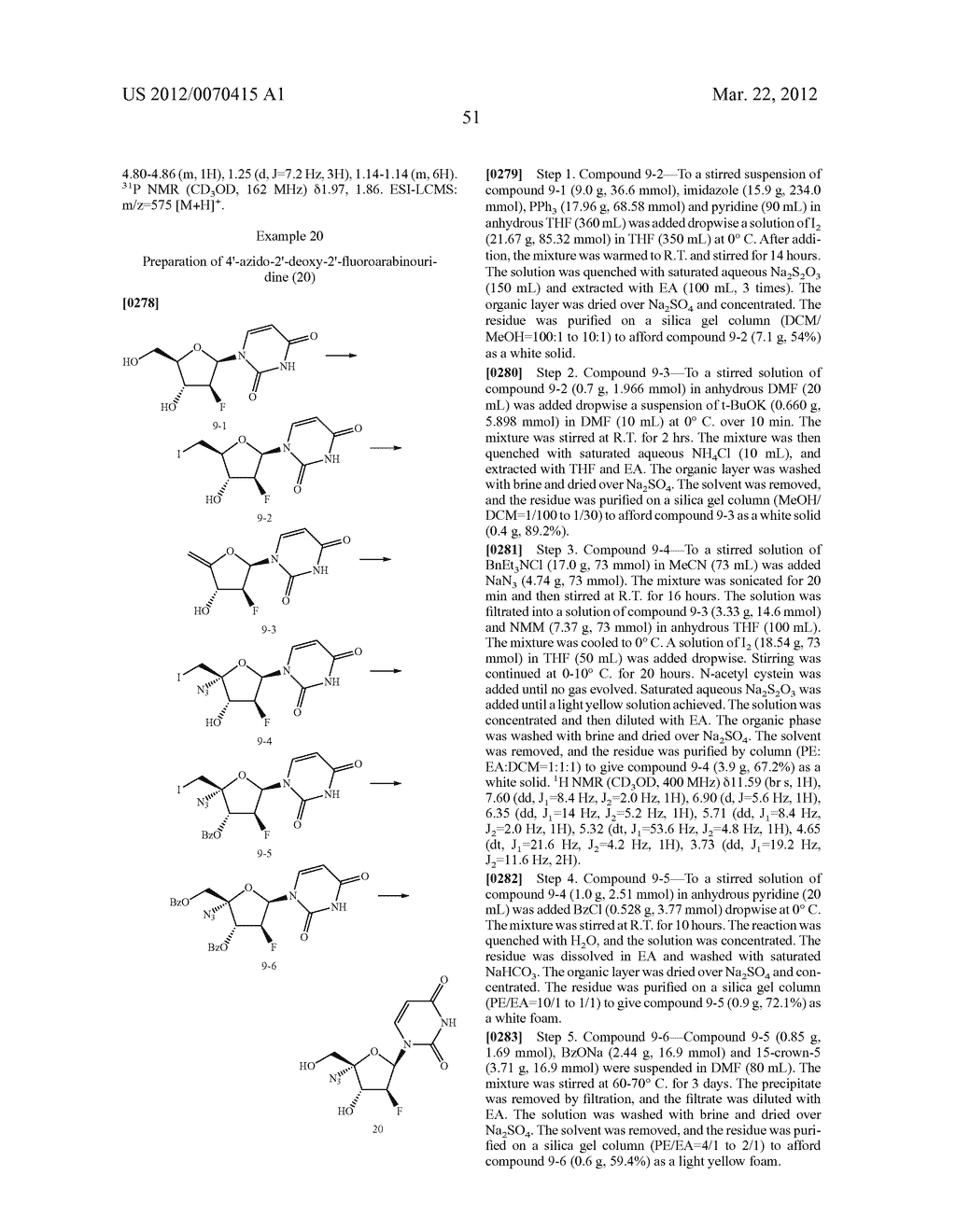 AZIDO NUCLEOSIDES AND NUCLEOTIDE ANALOGS - diagram, schematic, and image 53